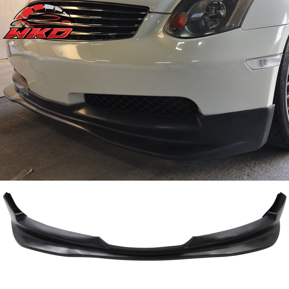 Fits 03-07 Infiniti G35 Coupe 2Dr GT Style PU Front Bumper Lip Spoiler Wing