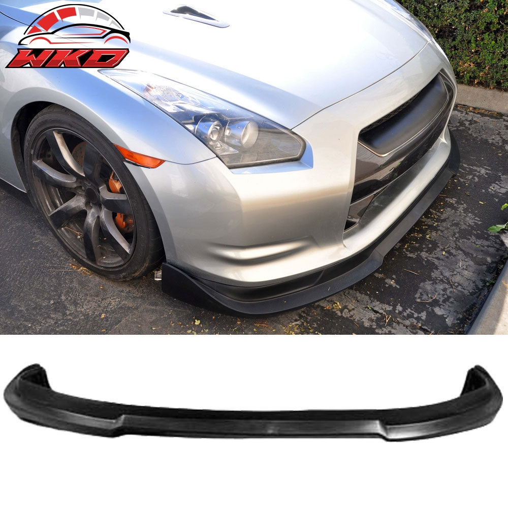 Fits 09-11 Nissan GT-R S Style Front Bumper Lip Spoiler Splitter Unpainted PU
