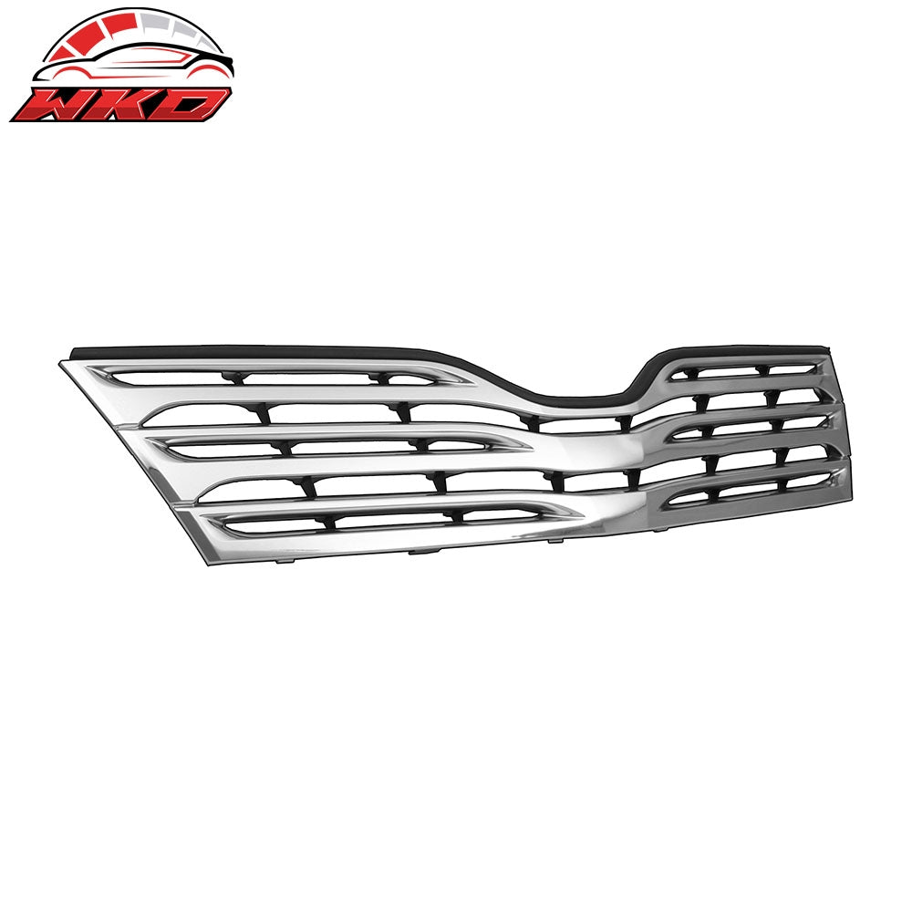 Fits 09-12 Toyota Venza Chrome OE Style Front Bumper Upper Grille Cover - ABS