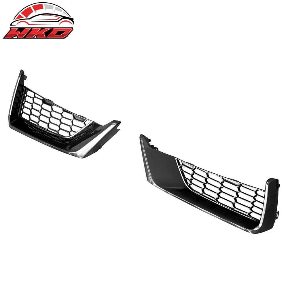 Fits 24-26 Ford Mustang Dark Horse Front Bumper Insert Cover W/ Mesh Grilles ABS