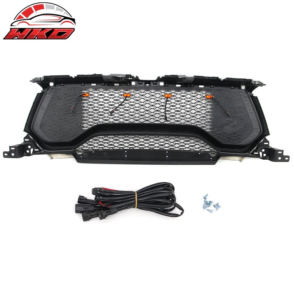 Fits 19-24 Ram 1500 Bighorn Rebel HFE Laramie TRX Style Front Grille Matte Black