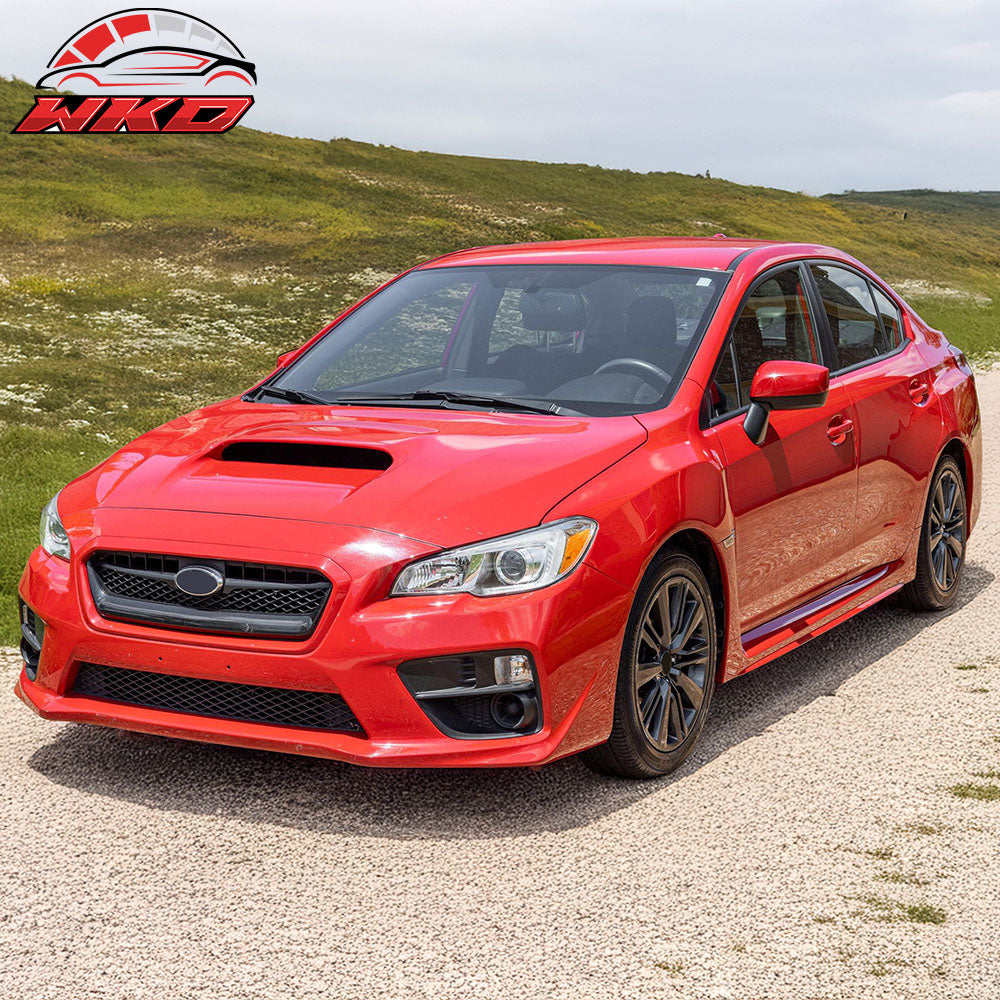 Fits 15-17 Subaru WRX STI 4DR OE Style Front Bumper Upper Grille Gloss Black ABS