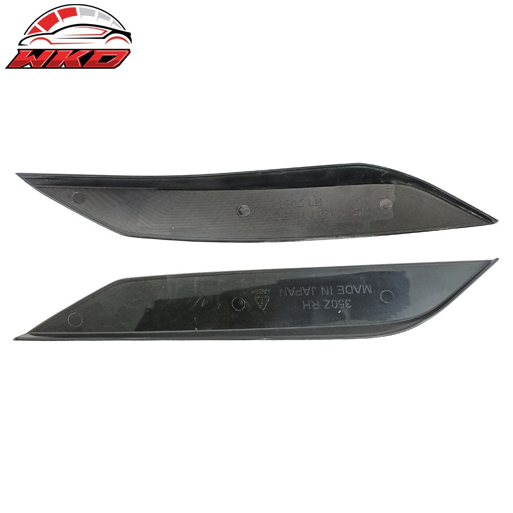 Fits 03-09 Nissan 350Z Headlight Eyelids Eyebrow ABS Painted #KH3 Black Obsidian