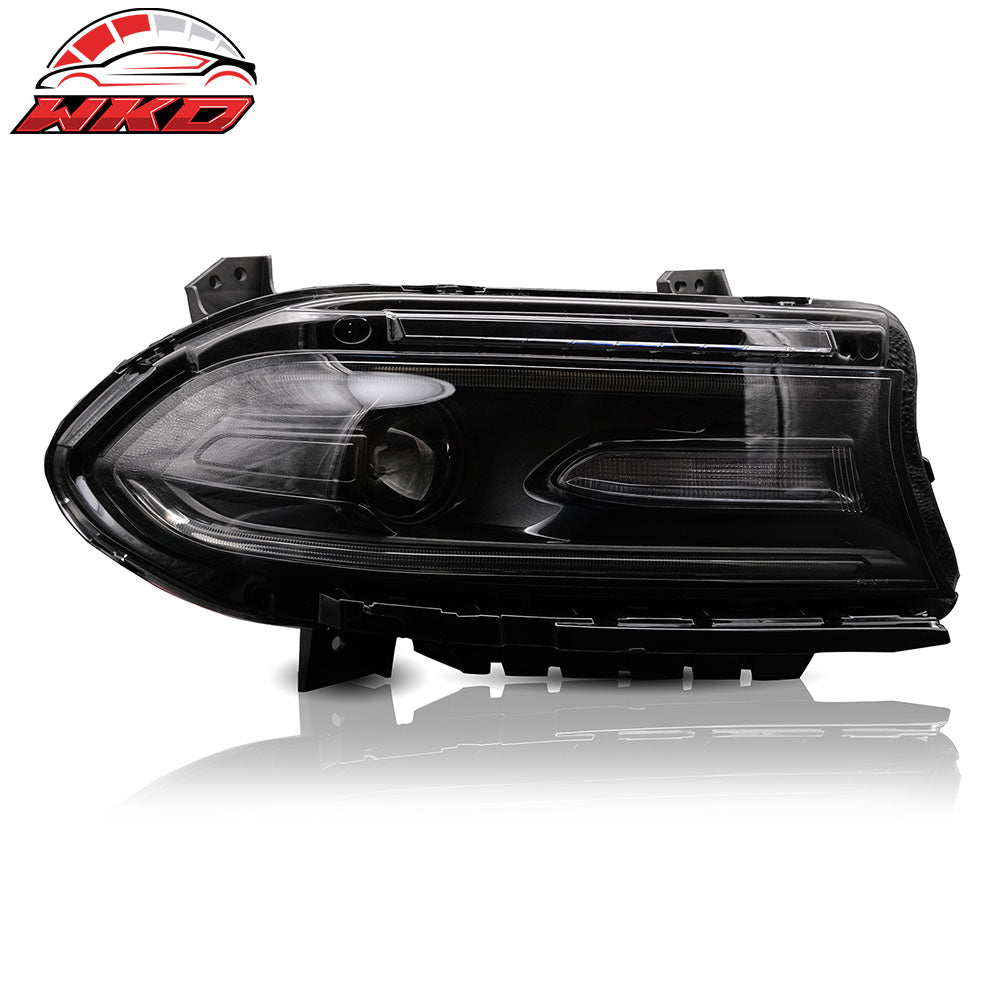 Fits 15-23 Dodge Charger Projector DRL LED Headlights Lamps Pair w/ 7 Colors