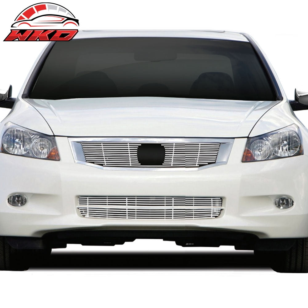 Fits 08-10 Accord Sedan EX EX-L LX-P Billet Stainless Steel Chrome Insert Grille