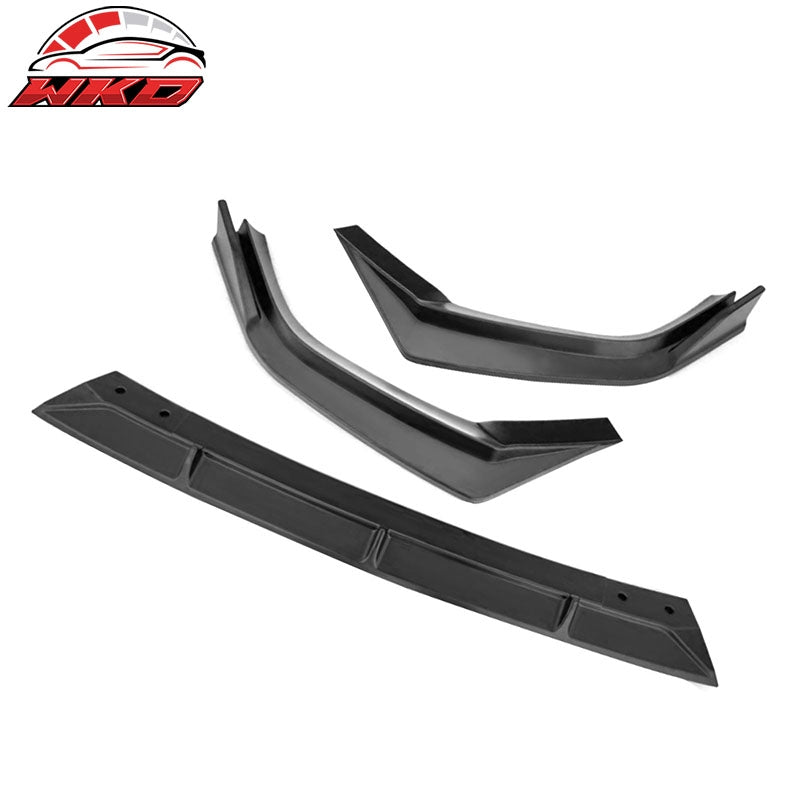 Fits 23-26 Honda CR-V CRV IKON Style Matte Black Front Bumper Lip Spoiler PP 3PC