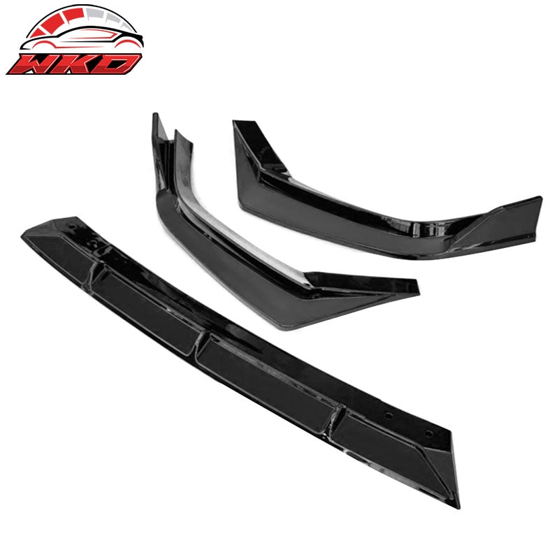 For 23-26 Honda CR-V EX EX-L LX 4DR IKON Front Bumper Lip Spoiler PP Gloss Black