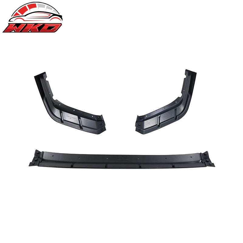 Fits 22-24 Honda Civic 11th FE-C Style Front Bumper Lip 3PC Spoiler Matte Black