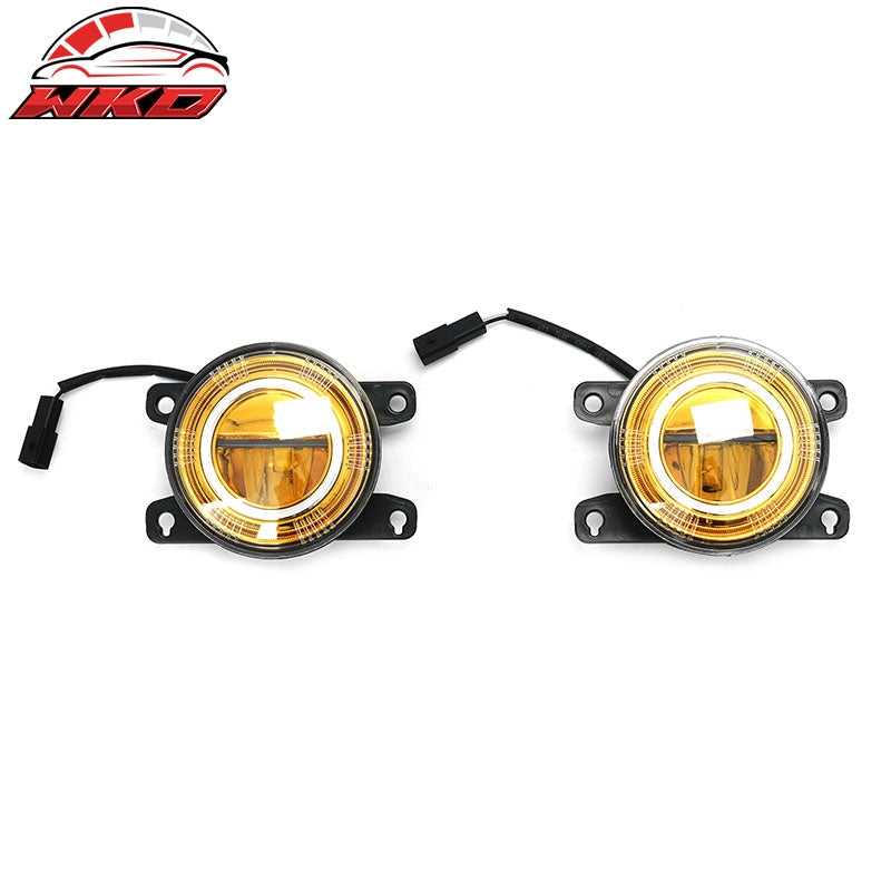 Fits 16-24 Honda Civic FC FK FE High Quality JDM Foglights Yellow Lens LED Light