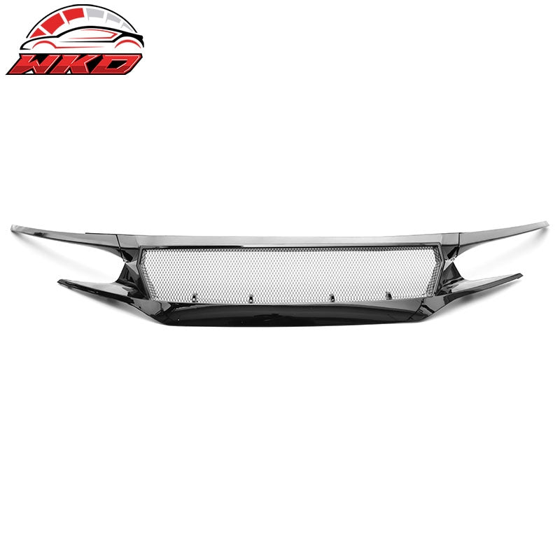 Wholesale 16-21 Honda Civic JDM Style High Flow Front Upper Mesh Grille Gloss Black - Wikond Auto