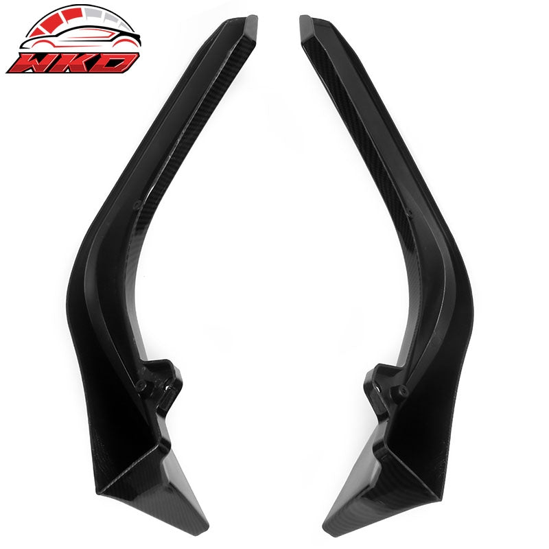 Fits 22-24 Honda Civic MD Style Front Bumper Lip Protector Carbon Fiber Print PP