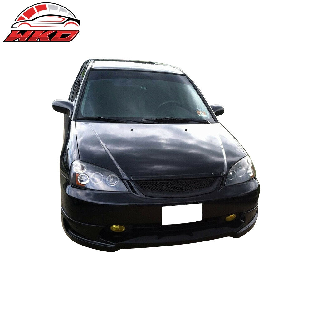 Fits 2001-2003 Honda Civic Clear Lens Fog Light Front Bumper Driving lamp Pair