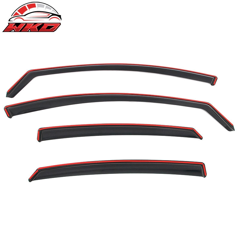 Fits 15-19 Hyundai Sonata In-Channel Window Visors Vent Rain Guards Deflectors