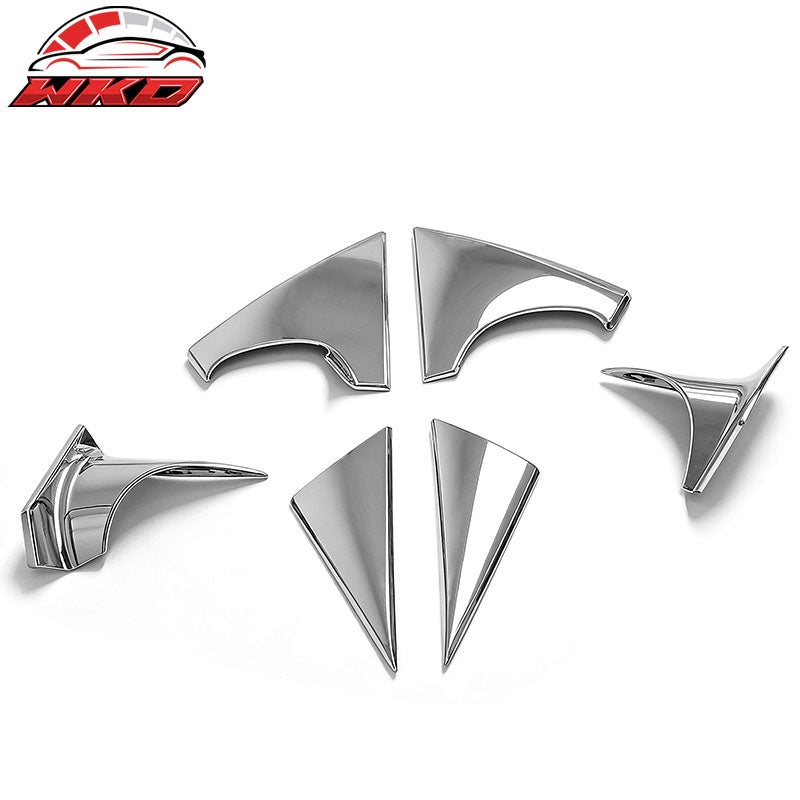 Fits 10-15 Hyundai Tucson LH RH Side Rear View Mirror Bracket Covers ABS Chrome