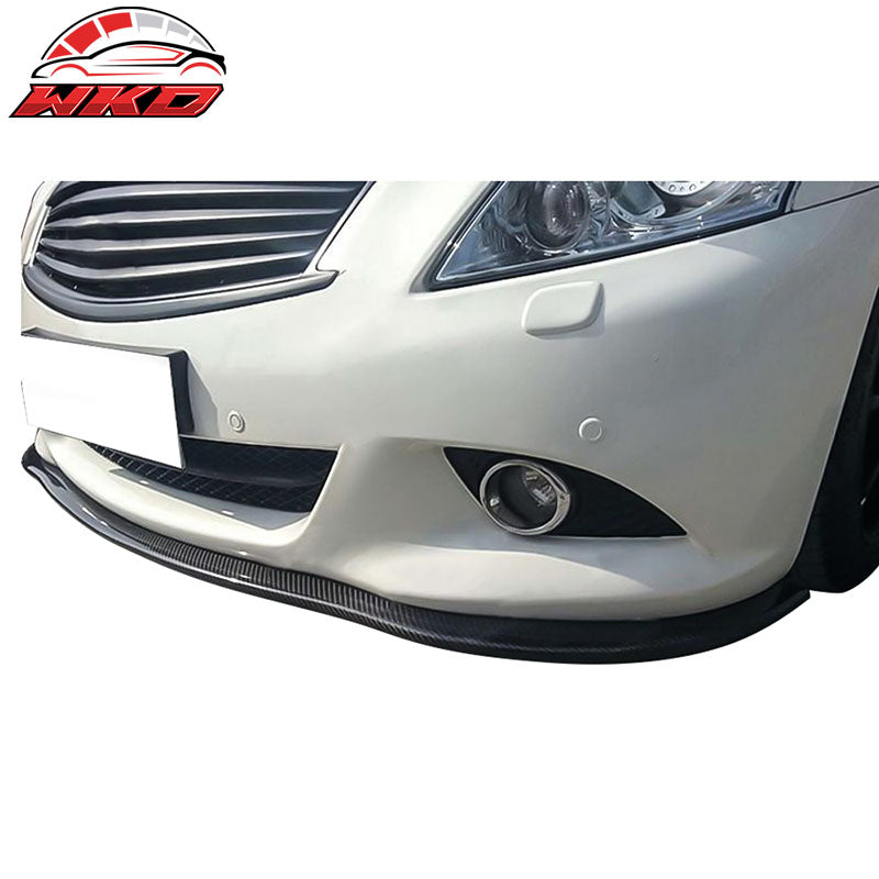 Fits 08-14 Infiniti G37 Coupe ST Style Front Bumper Lip Kit Matte Carbon Fiber