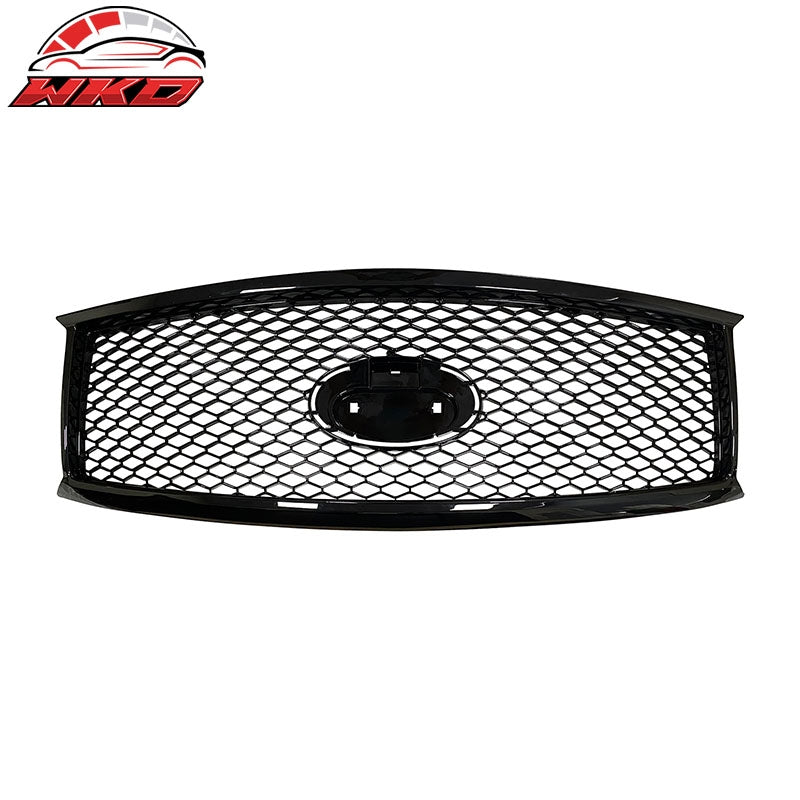 For 11-15 Infiniti M56 M35h M37 Q70 Gloss Black Honeycomb Style Upper Grille ABS