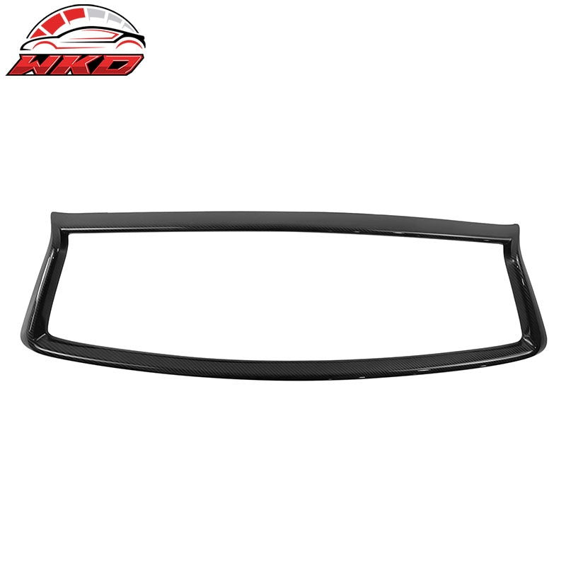 Fits 18-24 Infiniti Q50 Carbon Fiber Look OE Style Grille Frame Outline Trim ABS