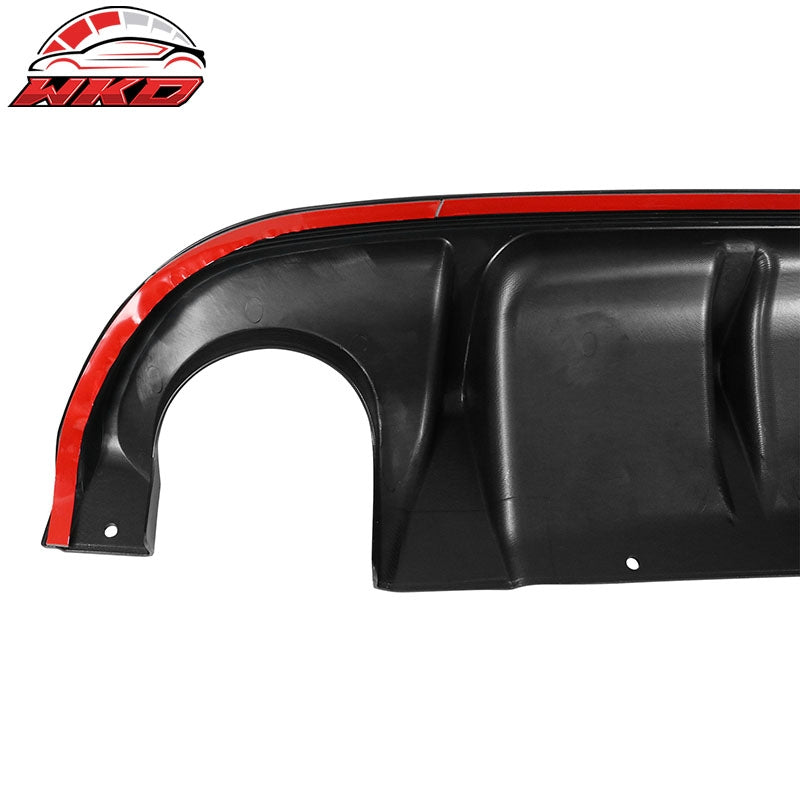 Fits 14-17 Infiniti Q50 Carbon Fiber Print Rear Bumper Lip Spoiler Diffuser ABS