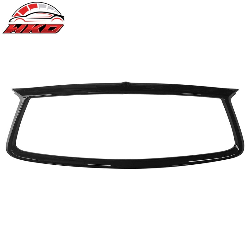 For 17-22 Infiniti Q60 Gloss Black OE Style Front Grille Frame Outline Trim ABS
