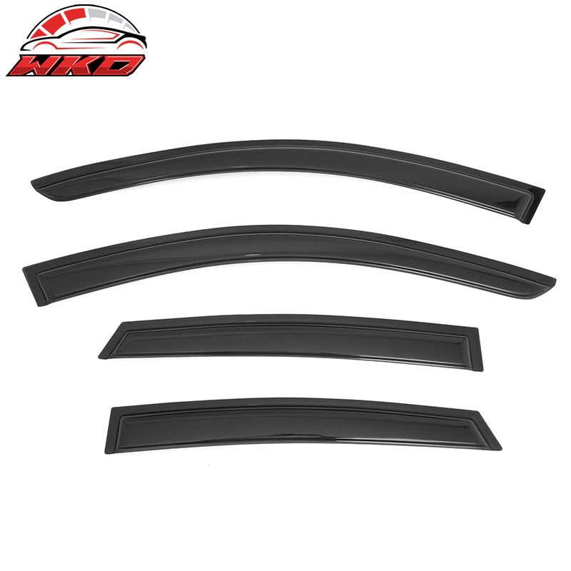 Fits 14-17 Infiniti QX50& 08-12 EX35 4PCS Window Visors Smoke Acrylic Rain Shade