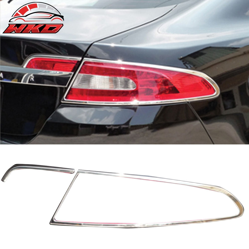 Fits 2009-2011 Jaguar XF Rear Tail Light Lamp Bezel Cover Trim ABS Chrome