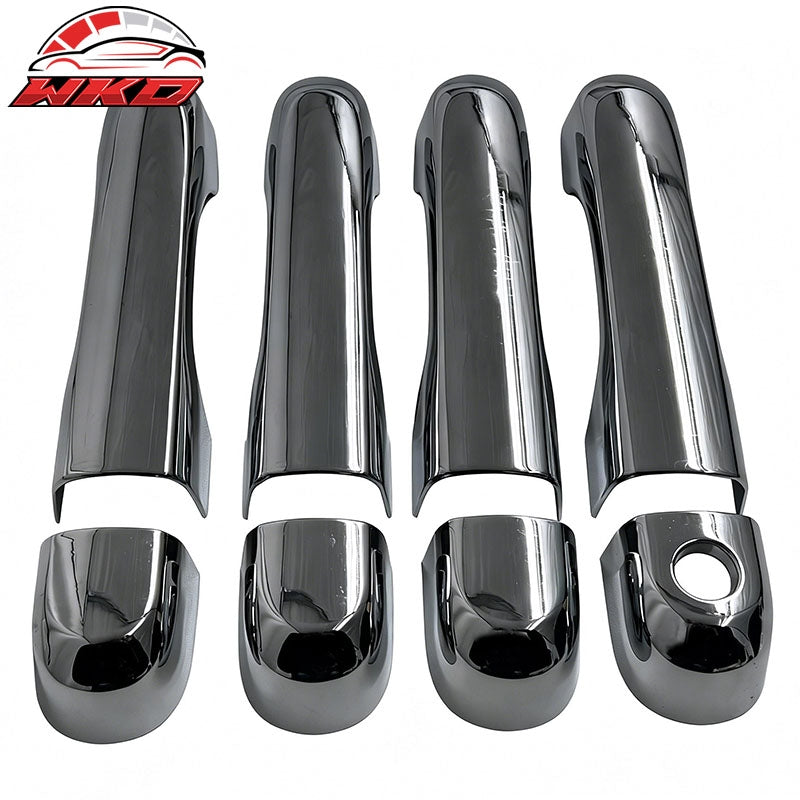 Fits 15-22 Jeep Renegade Chrome Side Door Handle Cover Caps ABS w/ 1 Keyhole