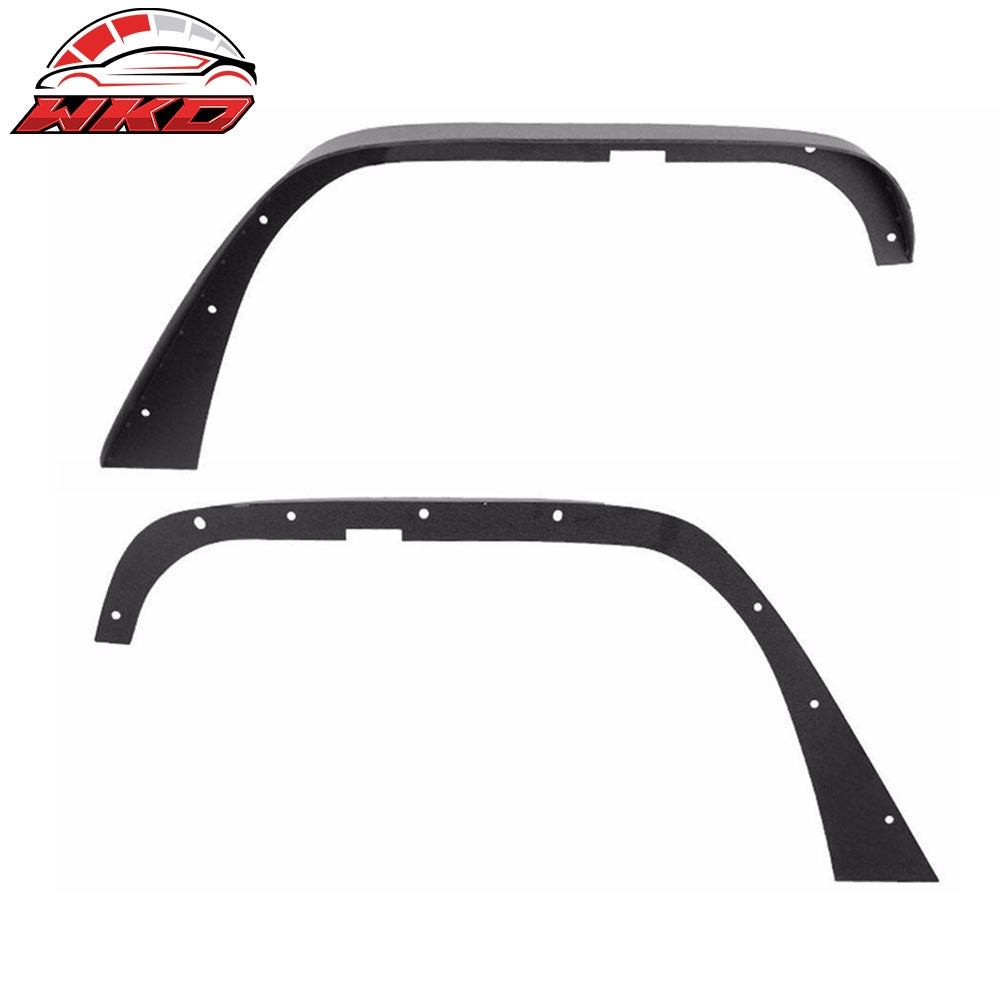Fits 07-17 Jeep Wrangler JK Flat Style Steel Fender Flares Wheel Cover 4PCS
