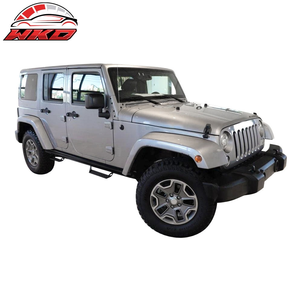 Fits 07-18 Jeep Wrangler 4Dr BCT Style Side Step Bars