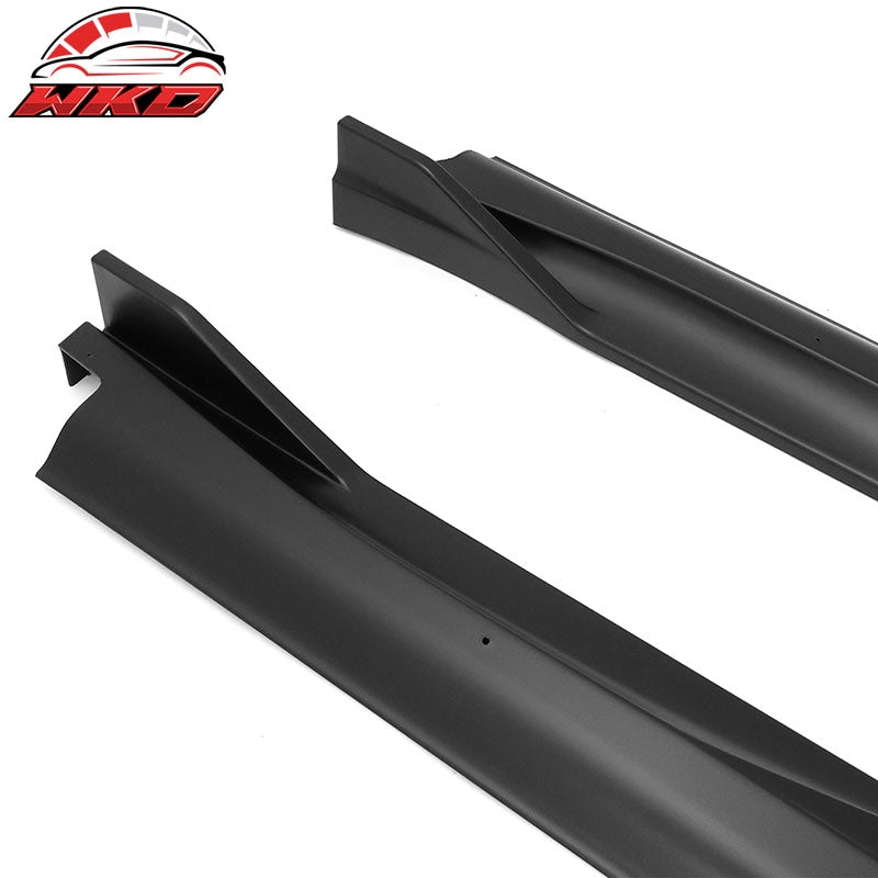 Fits 21-26 Kia K5 2PCS Side Skirts Extensions Rocker Panel PP Matte Black