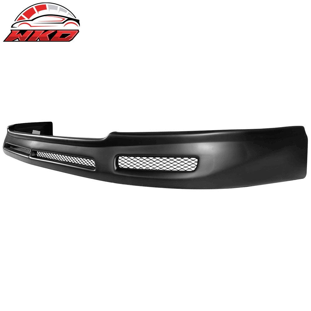 Fits 08-15 Mitsubishi Lancer B Style Front Bumper Lip Spoiler Unpainted Black PP