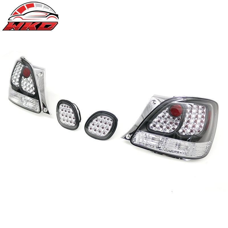 Fits 98-05 Lexus GS300/GS400/GS430 RH LH Tail Lights Rear Brake Lamps Clear Lens