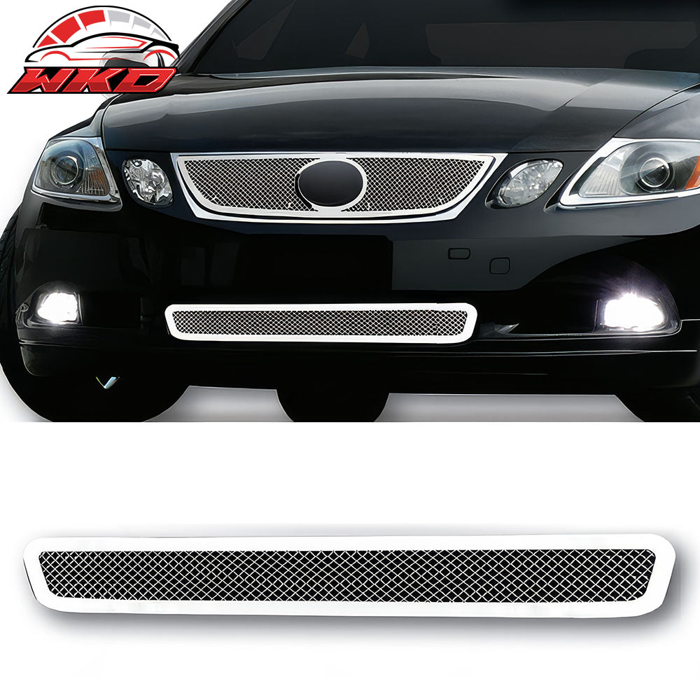 Fits 06-07 Lexus GS300 GS430 Mesh Chrome Front Insert Grille Stainless Steel