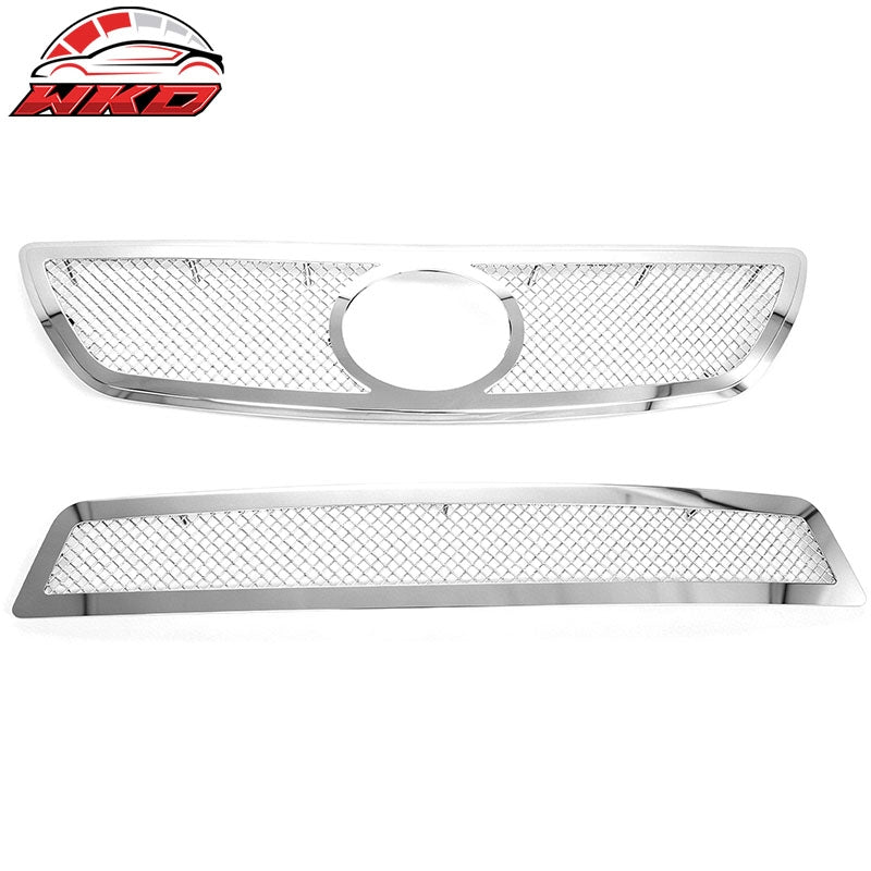 Fits 08-11 Lexus GS350 Front Bumper Upper + Lower Mesh Grille Insert Assembly