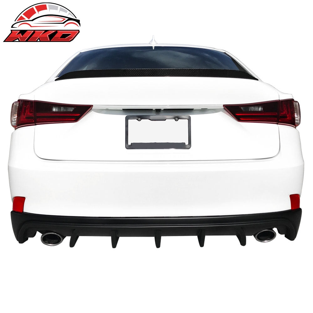 Fits 14-16 Lexus IS250 IS350 IS200t Rear Bumper Lip Diffuser Shark PP Unpainted