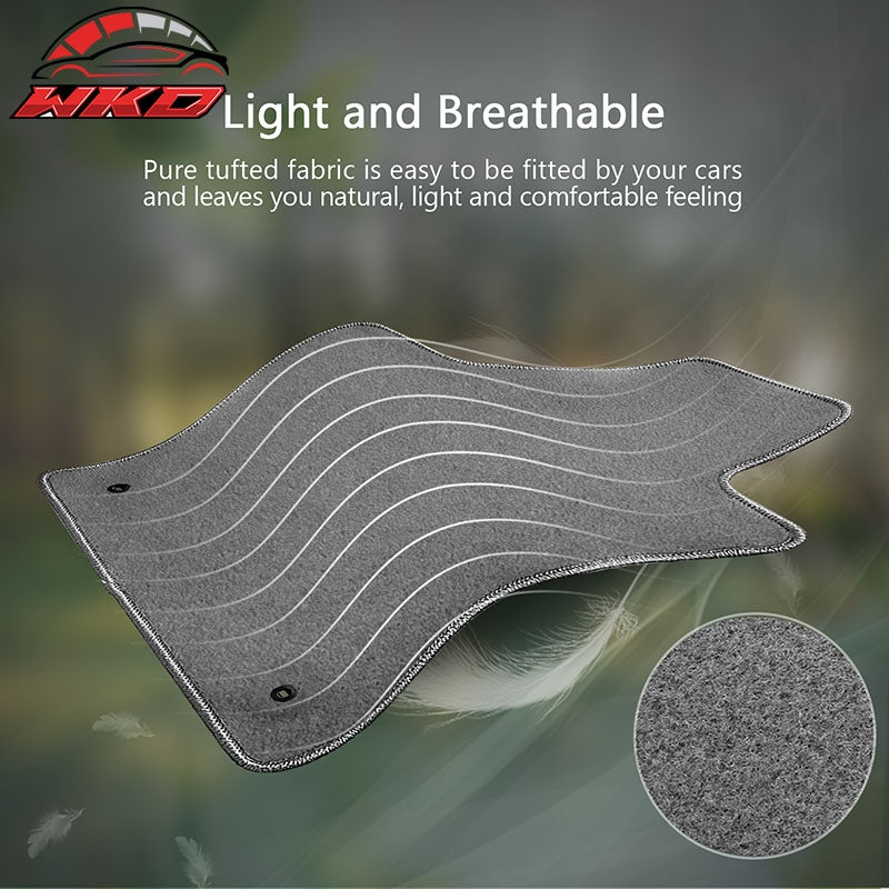 Fits 16-22 Lexus RX350 RX450H 4PCS Front Rear Floor Mats Carpets Nylon Grey