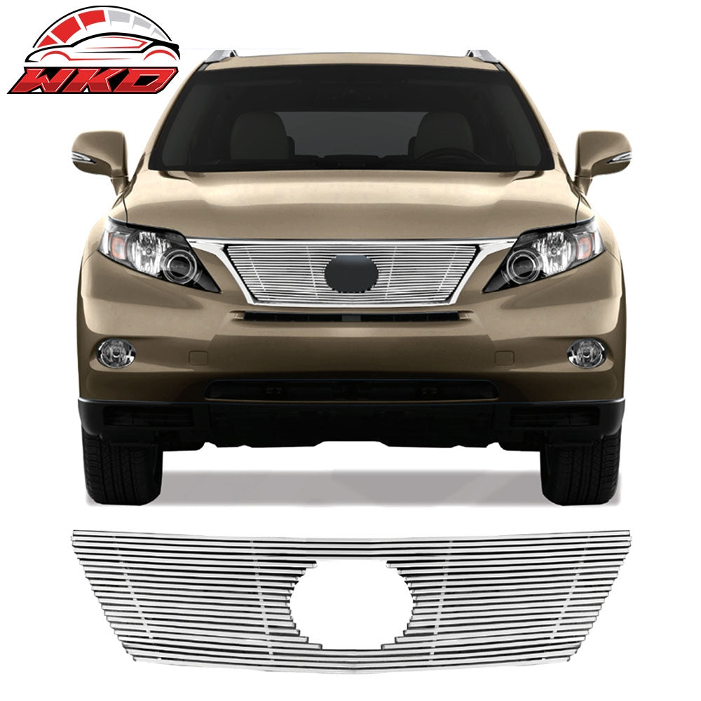 Fits 10-12 Lexus RX450H Hybrid Billet Chrome Front Insert Grille Stainless Steel