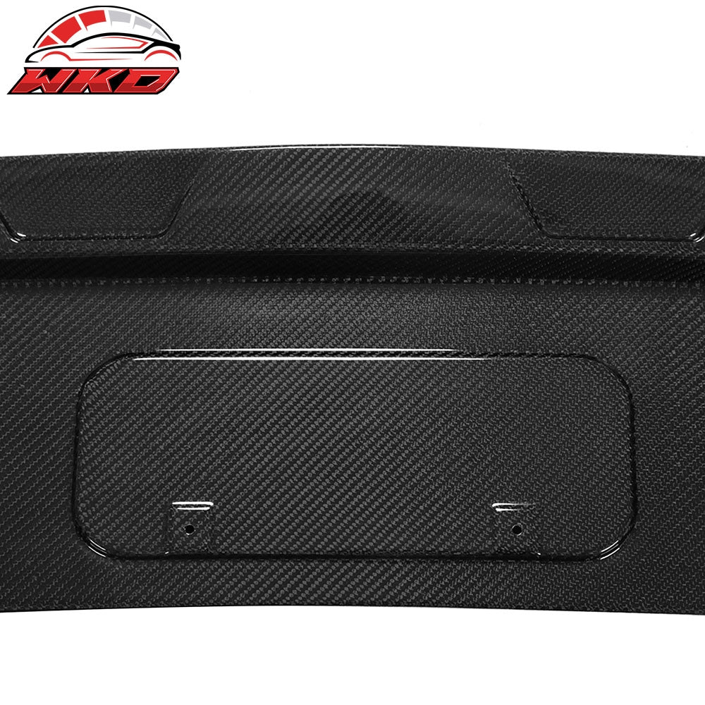 Fits 20-25 Chevrolet Corvette C8 OE Rear License Plate Carbon Fiber Gloss Black