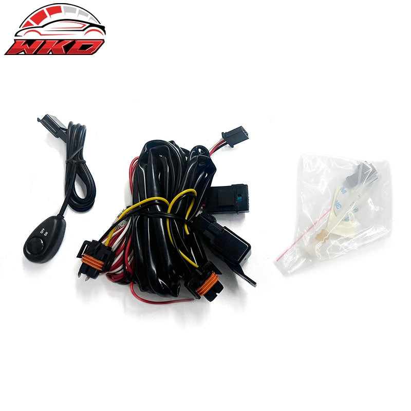 Fits 11-14 Mazda 2 Front Bumper Driving Fog Lights Lamps W/Wiring Smoke Lens