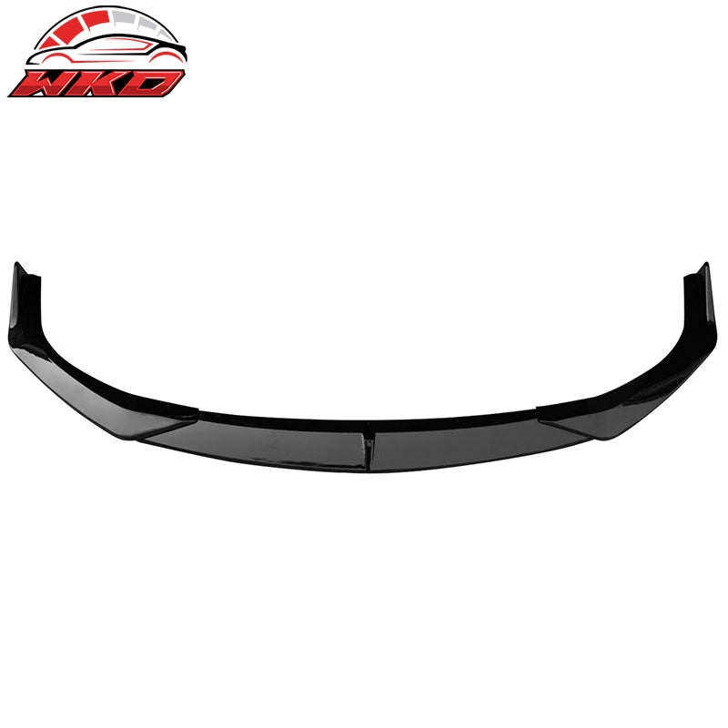 For 19-26 Mazda 3 Sedan IKON Style Front Bumper Lip Chin Spoiler Gloss Black 3PC