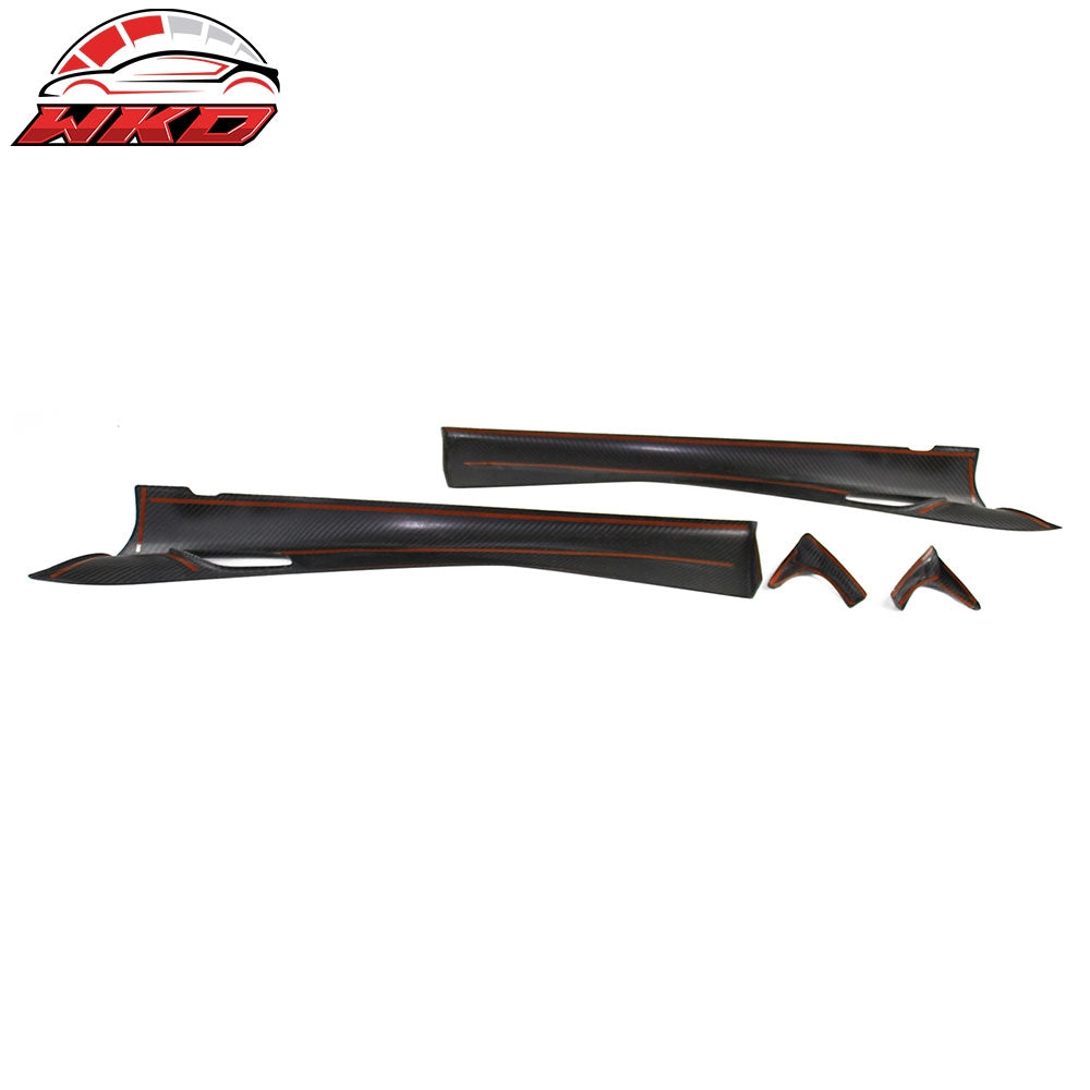 Fits 16-25 Mazda MX-5 MX5 Miata Carbon Fiber CF Interior Door Panel Trim 4PCS