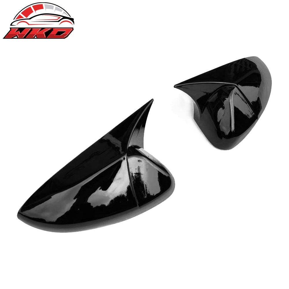 Fits 23-25 Honda Accord 11th Horn Style Side Rear View Mirror Cover Gloss Black