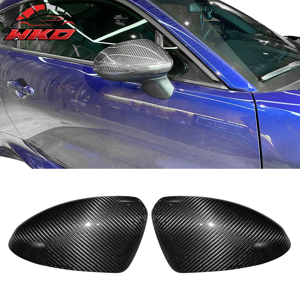 Fits 22-26 Toyota GR86/Subaru BRZ Side Mirror Cover Cap 2PCS Real Carbon Fiber
