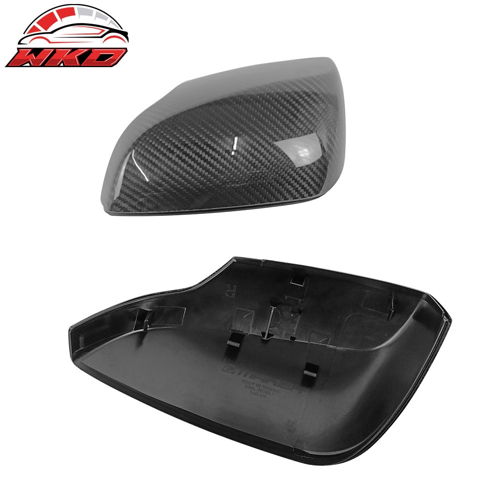Fits 15-21 Subaru WRX STI Sedan Carbon Fiber Rear View Mirror Covers Trim 2PCS