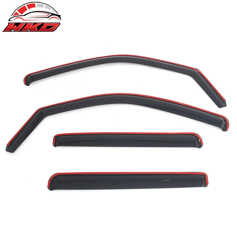 Fits 22-26 Nissan Frontier Crew Cab In-Channel Window Visors Guards Deflectors