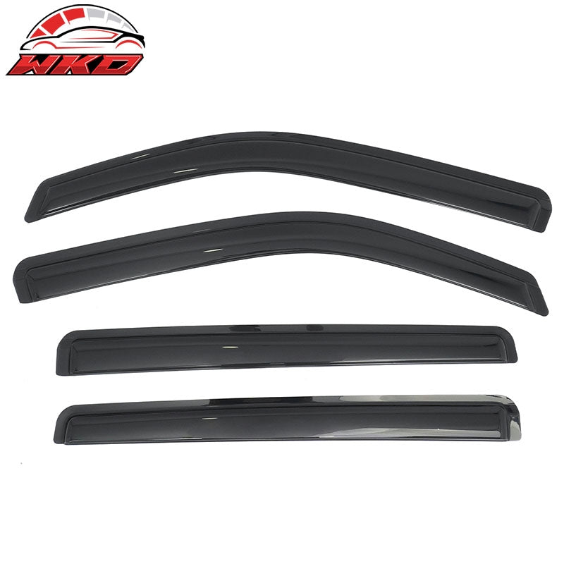Fits 22-26 Nissan Frontier Crew Cab Window Visors Smoke Acrylic Rain Shade 4PCS