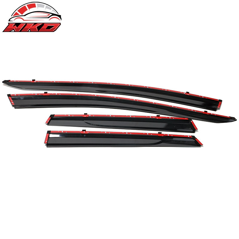Fits 15-24 Nissan Murano Z52 Polycarbonate Window Visors w/ Chrome Trim 4Pc Set