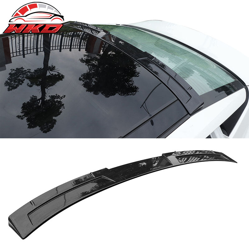For 19-25 Nissan Altima IKON Rear Window Roof Spoiler Lip Carbon Fiber Print ABS