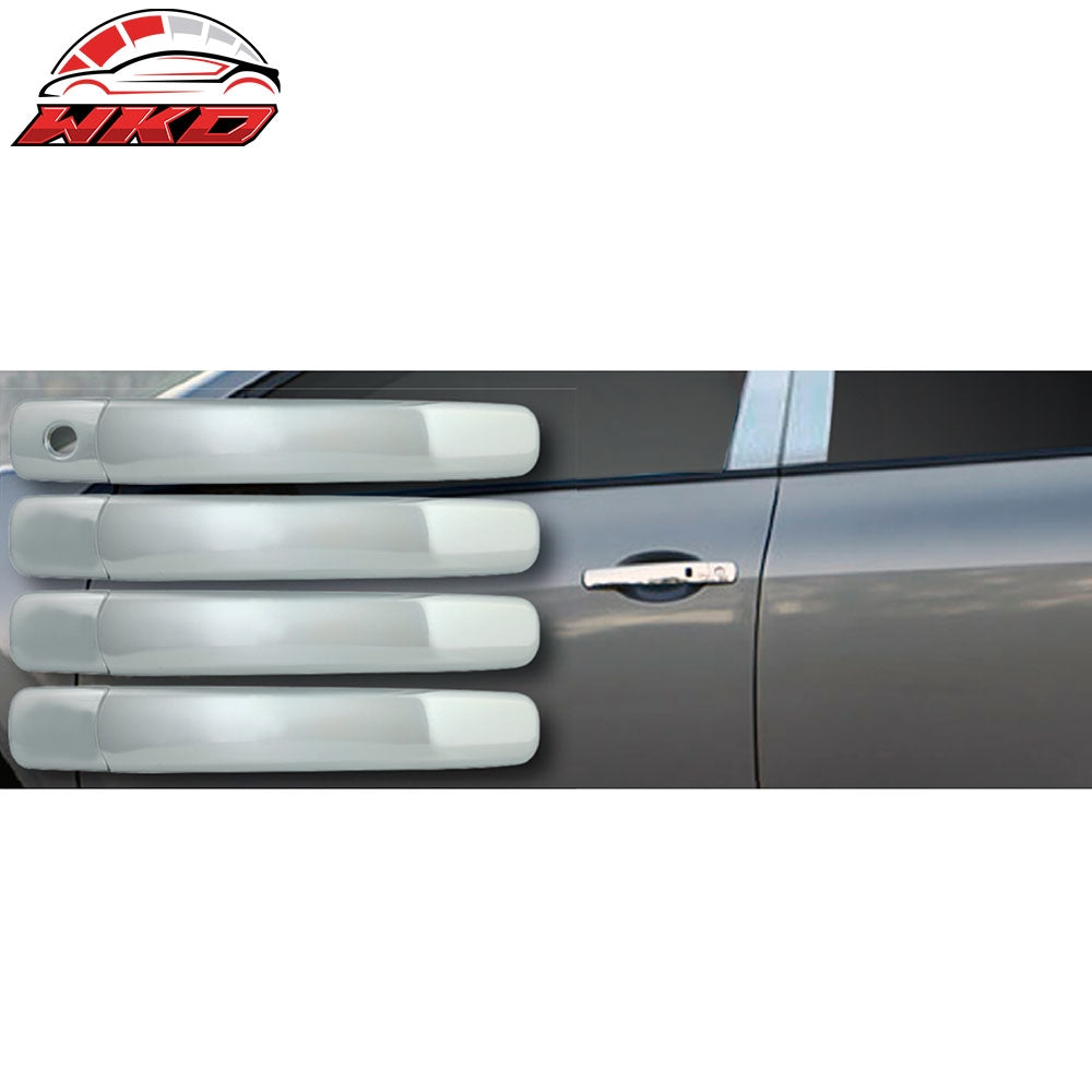 Fits 08-13 Nissan Rogue 4PCS Front Rear Door Handle Cover W/1-Keyhole Chrome