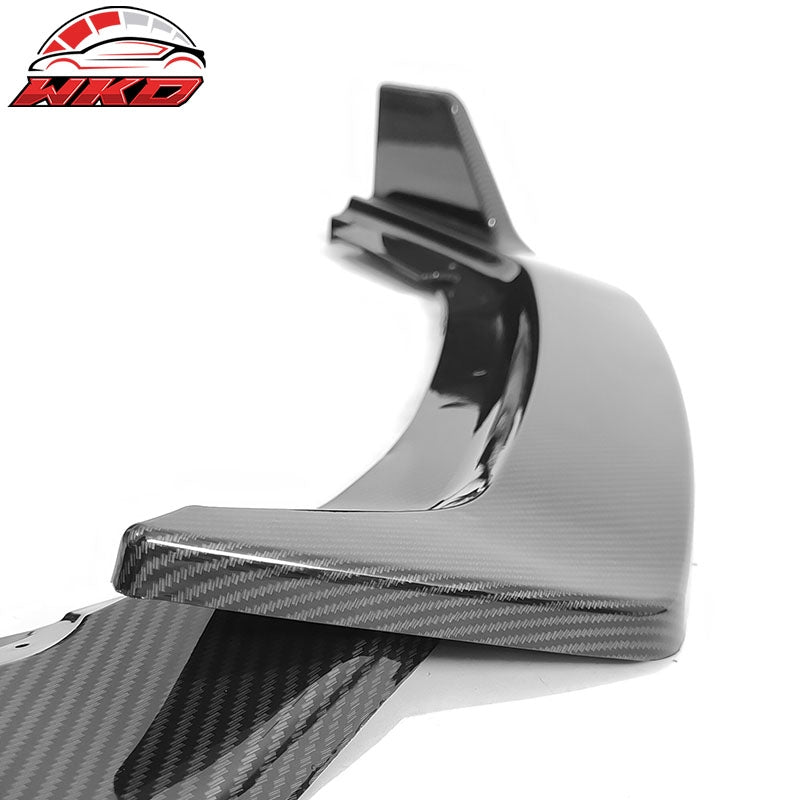 Fits 20-23 Nissan Sentra Sedan IKON 3PCS Front Bumper Lip PP Carbon Fiber Print