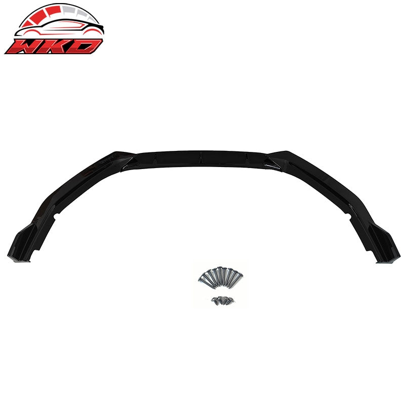 Fits 20-23 Nissan Sentra Sedan IKON 3PCS Front Bumper Lip Spoiler PP Gloss Black
